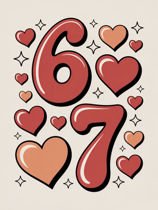 1970s Retro Valentine Graphic