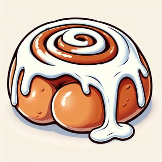 Cheeky Cinnamon Roll Clip Art