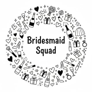 Bridesmaid Squad Doodle Design