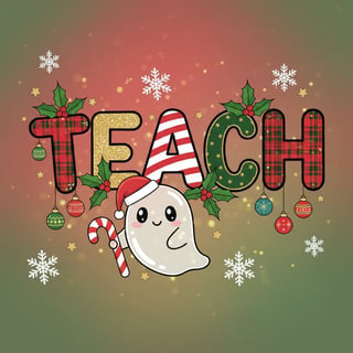 Festive Christmas TEACH Graphic