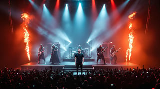 Cyber-Metal Band Live on Huge Stage