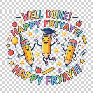 WELL DONE! — HAPPY FRIYAY!!! Graphic