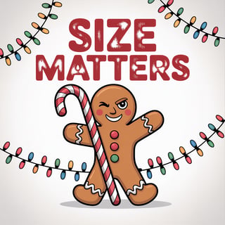 Cheeky Gingerbread Man with Giant Candy Cane