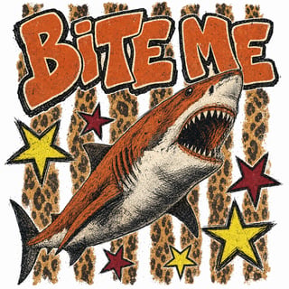 Bold Punk Shark Graphic Design