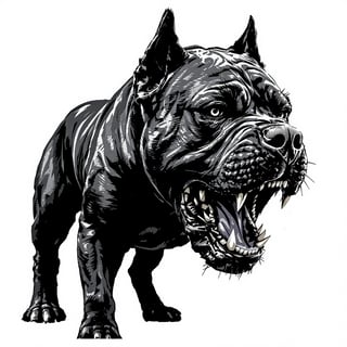 Monochrome Cane Corso Illustration