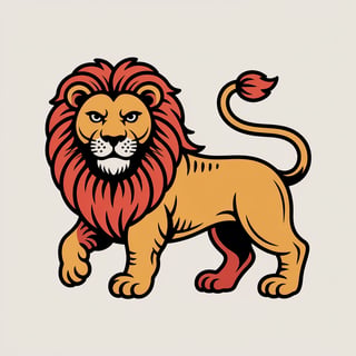 Bold Leo Zodiac Tattoo Illustration