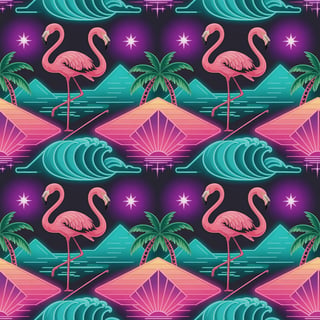 1980s Neon Miami Tumbler Pattern