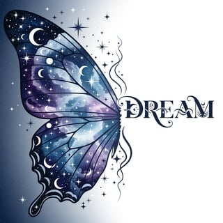 Butterfly Dream Design with Celestial Wings