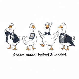 Groom Mode Geese Tuxedo Design