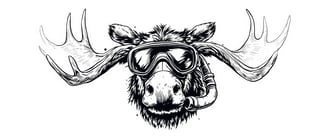 Moose Logo with Scuba Gear