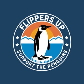 Penguin on Iceberg at Sunset