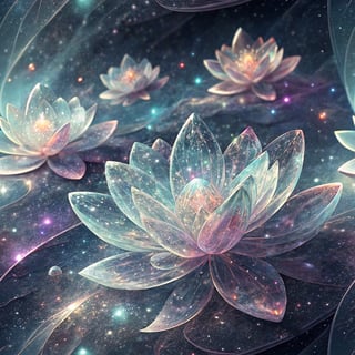 Translucent Crystal Petals with Rainbow Light