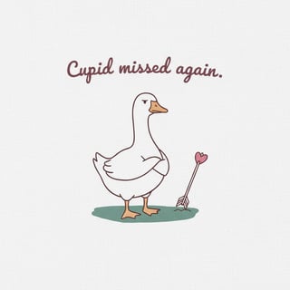 Cheeky Minimalist Goose Design
