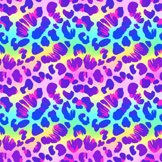 Vivid Rainbow Leopard Print Pattern