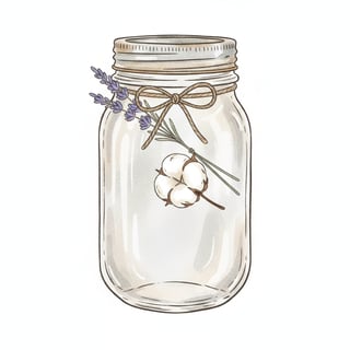 Rustic Farmhouse Mason Jar Clipart