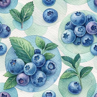 Blueberry Clusters with Paper Art