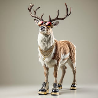 Reindeer with Disco Accessories