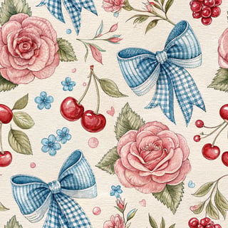 Shabby Chic Coquette Seamless Pattern