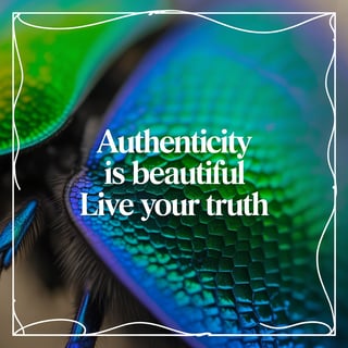 Iridescent Nature Macro with Spiritual Message