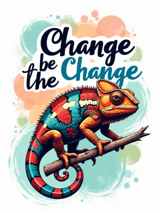 Chameleon Embracing Change Design