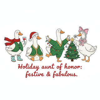 Festive Holiday Aunt of Honor Design