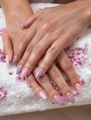 Elegant Hands with Ombre Nails Photography
