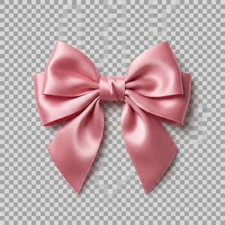 Photorealistic Pink Satin Bow