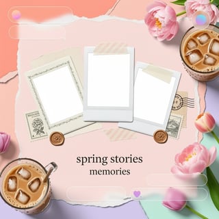 Spring Scrapbook Collage Layout