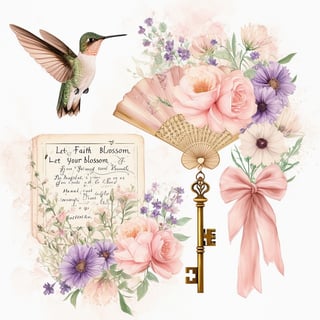 Hand-Drawn Watercolor Collage