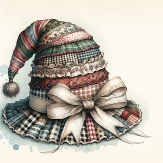 Victorian Christmas Patchwork Hat