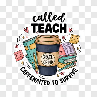 Teacher Coffee Faith PNG Design