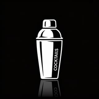 Minimalistic White Cocktail Shaker Icon