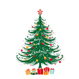 Minimalist Christmas Tree Illustration