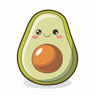 Cute Kawaii Avocado Graphic Design