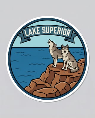 Lake Superior Wolves Badge