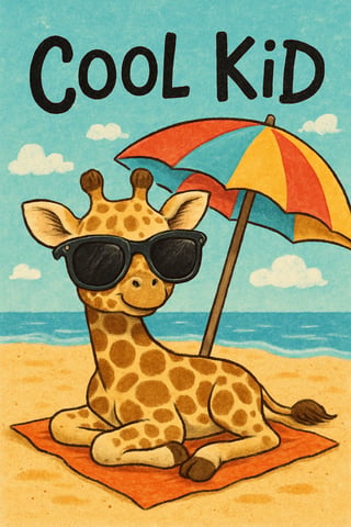 Baby Giraffe in Sunglasses