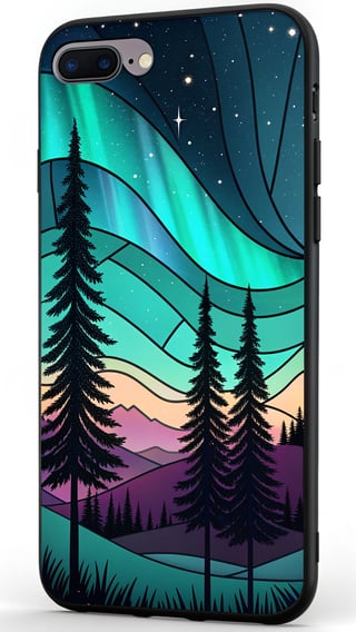 Glowing 3D Stained-Glass Landscape
