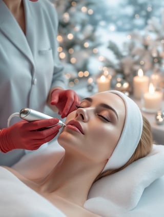 Elegant Winter Beauty Spa Scene