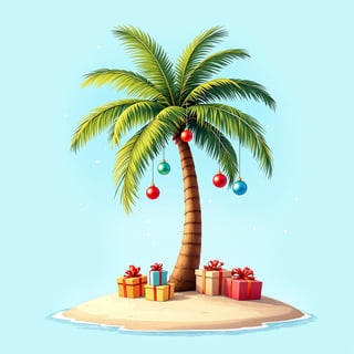Beachmas Vibes Palm Tree Decor