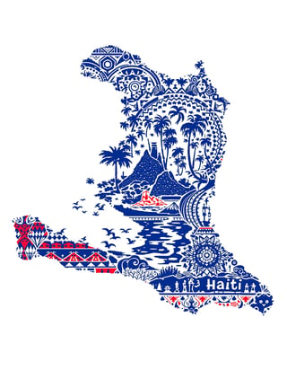 Haiti Silhouette Patriotic Illustration