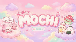 Mochi Club Pastel Kawaii Banner