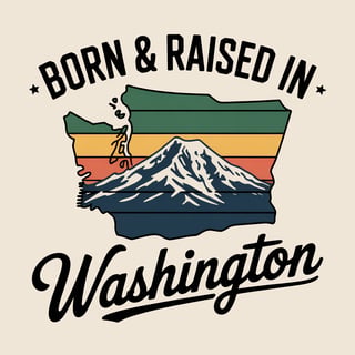 Washington Vintage T-Shirt Design