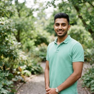 Young South Asian Man Portrait Outdoors