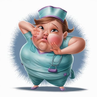 Cute Cartoon Nurse Facepalm