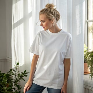 High-Quality White Gildan T-Shirt Mockup