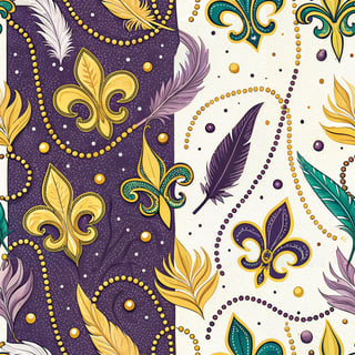 Seamless Mardi Gras Celebration Wrap
