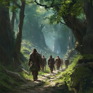 Dungeons and Dragons Adventurers in Forest