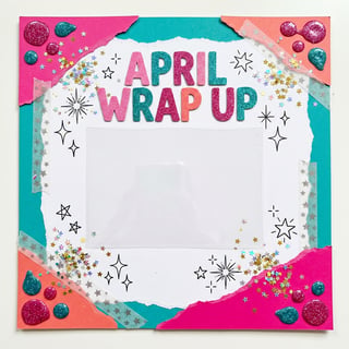 Hot Pink Teal Coral Scrapbook Frame