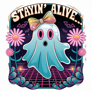 Psychedelic Neon Ghost Design