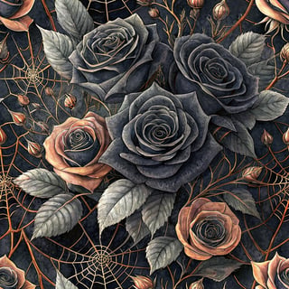 3D Halloween Bouquet with Obsidian Roses